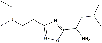 1-{3-[2-(diethylamino)ethyl]-1,2,4-oxadiazol-5-yl}-3-methylbutan-1-amine Struktur