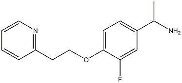 1-{3-fluoro-4-[2-(pyridin-2-yl)ethoxy]phenyl}ethan-1-amine Struktur