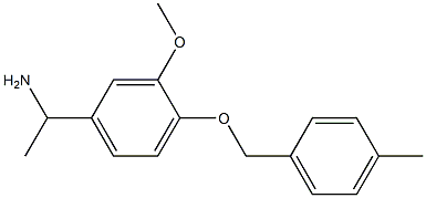 1-{3-methoxy-4-[(4-methylbenzyl)oxy]phenyl}ethanamine Struktur