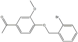 1-{4-[(2-bromobenzyl)oxy]-3-methoxyphenyl}ethanone Struktur