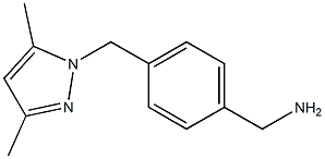 1-{4-[(3,5-dimethyl-1H-pyrazol-1-yl)methyl]phenyl}methanamine Struktur