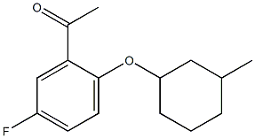 1-{5-fluoro-2-[(3-methylcyclohexyl)oxy]phenyl}ethan-1-one Struktur