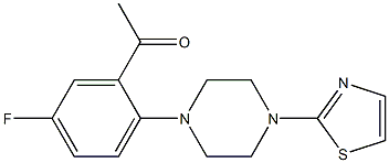 1-{5-fluoro-2-[4-(1,3-thiazol-2-yl)piperazin-1-yl]phenyl}ethan-1-one Struktur