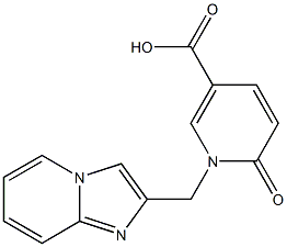 1-{imidazo[1,2-a]pyridin-2-ylmethyl}-6-oxo-1,6-dihydropyridine-3-carboxylic acid Struktur