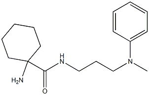 1-amino-N-{3-[methyl(phenyl)amino]propyl}cyclohexanecarboxamide Struktur