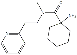 1-amino-N-methyl-N-[2-(pyridin-2-yl)ethyl]cyclohexane-1-carboxamide Struktur