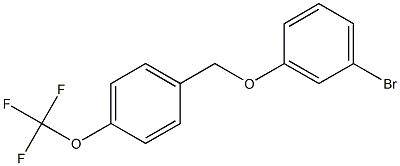 1-bromo-3-{[4-(trifluoromethoxy)phenyl]methoxy}benzene Struktur