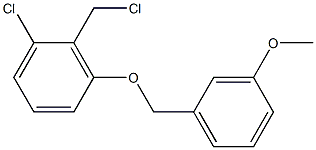 1-chloro-2-(chloromethyl)-3-[(3-methoxyphenyl)methoxy]benzene Struktur