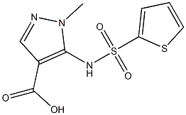 1-methyl-5-[(thien-2-ylsulfonyl)amino]-1H-pyrazole-4-carboxylic acid Struktur