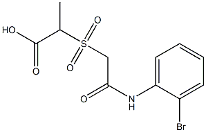 2-({[(2-bromophenyl)carbamoyl]methane}sulfonyl)propanoic acid Struktur