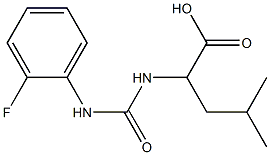 2-({[(2-fluorophenyl)amino]carbonyl}amino)-4-methylpentanoic acid Struktur