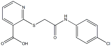 2-({[(4-chlorophenyl)carbamoyl]methyl}sulfanyl)pyridine-3-carboxylic acid Struktur