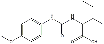 2-({[(4-methoxyphenyl)amino]carbonyl}amino)-3-methylpentanoic acid Struktur