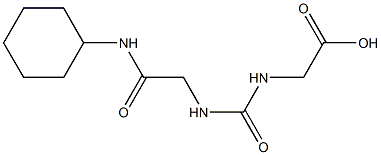 2-({[(cyclohexylcarbamoyl)methyl]carbamoyl}amino)acetic acid Struktur