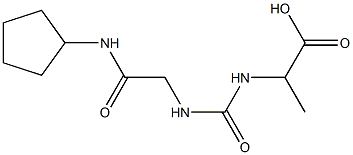 2-({[(cyclopentylcarbamoyl)methyl]carbamoyl}amino)propanoic acid Struktur