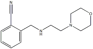 2-({[2-(morpholin-4-yl)ethyl]amino}methyl)benzonitrile Struktur