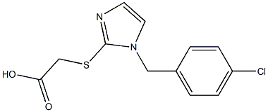 2-({1-[(4-chlorophenyl)methyl]-1H-imidazol-2-yl}sulfanyl)acetic acid Struktur