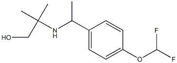 2-({1-[4-(difluoromethoxy)phenyl]ethyl}amino)-2-methylpropan-1-ol Struktur