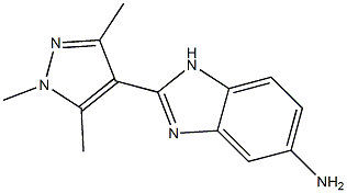 2-(1,3,5-trimethyl-1H-pyrazol-4-yl)-1H-1,3-benzodiazol-5-amine Struktur