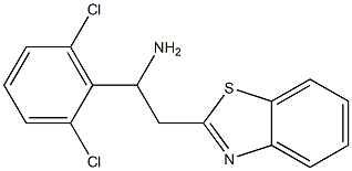 2-(1,3-benzothiazol-2-yl)-1-(2,6-dichlorophenyl)ethan-1-amine Struktur