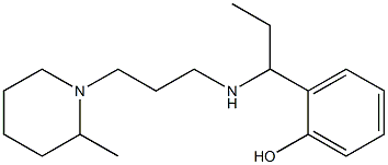 2-(1-{[3-(2-methylpiperidin-1-yl)propyl]amino}propyl)phenol Struktur