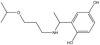 2-(1-{[3-(propan-2-yloxy)propyl]amino}ethyl)benzene-1,4-diol Struktur