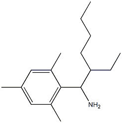 2-(1-amino-2-ethylhexyl)-1,3,5-trimethylbenzene Struktur