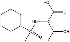 2-(1-cyclohexylacetamido)-3-hydroxybutanoic acid Struktur