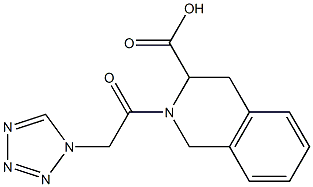 2-(1H-tetrazol-1-ylacetyl)-1,2,3,4-tetrahydroisoquinoline-3-carboxylic acid Struktur