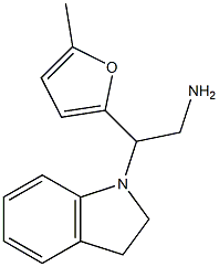 2-(2,3-dihydro-1H-indol-1-yl)-2-(5-methyl-2-furyl)ethanamine Struktur