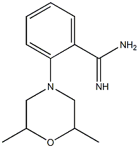 2-(2,6-dimethylmorpholin-4-yl)benzene-1-carboximidamide Struktur