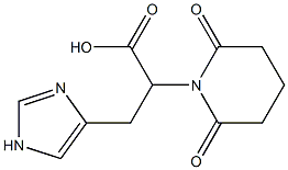 2-(2,6-dioxopiperidin-1-yl)-3-(1H-imidazol-4-yl)propanoic acid Struktur