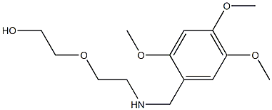 2-(2-{[(2,4,5-trimethoxyphenyl)methyl]amino}ethoxy)ethan-1-ol Struktur