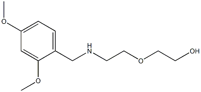 2-(2-{[(2,4-dimethoxyphenyl)methyl]amino}ethoxy)ethan-1-ol Struktur