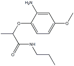 2-(2-amino-4-methoxyphenoxy)-N-propylpropanamide Struktur