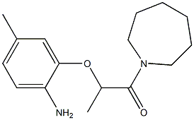 2-(2-amino-5-methylphenoxy)-1-(azepan-1-yl)propan-1-one Struktur