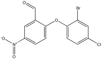 2-(2-bromo-4-chlorophenoxy)-5-nitrobenzaldehyde Struktur