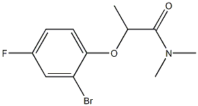 2-(2-bromo-4-fluorophenoxy)-N,N-dimethylpropanamide Struktur