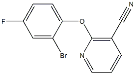 2-(2-bromo-4-fluorophenoxy)nicotinonitrile Struktur