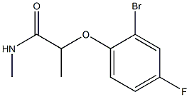 2-(2-bromo-4-fluorophenoxy)-N-methylpropanamide Struktur