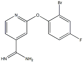 2-(2-bromo-4-fluorophenoxy)pyridine-4-carboximidamide Struktur