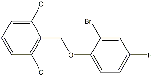 2-(2-bromo-4-fluorophenoxymethyl)-1,3-dichlorobenzene Struktur