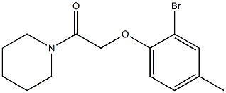 2-(2-bromo-4-methylphenoxy)-1-(piperidin-1-yl)ethan-1-one Struktur