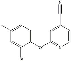 2-(2-bromo-4-methylphenoxy)pyridine-4-carbonitrile Struktur