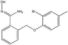 2-(2-bromo-4-methylphenoxymethyl)-N'-hydroxybenzene-1-carboximidamide Struktur