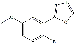 2-(2-bromo-5-methoxyphenyl)-1,3,4-oxadiazole Struktur