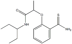 2-(2-carbamothioylphenoxy)-N-(pentan-3-yl)propanamide Struktur