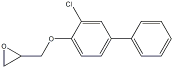 2-(2-chloro-4-phenylphenoxymethyl)oxirane Struktur