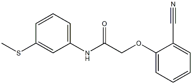 2-(2-cyanophenoxy)-N-[3-(methylthio)phenyl]acetamide Struktur