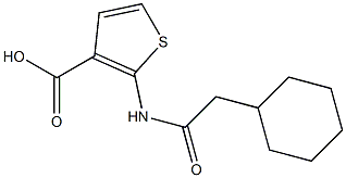 2-(2-cyclohexylacetamido)thiophene-3-carboxylic acid Struktur